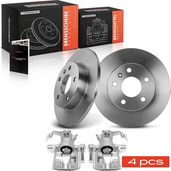 Frankberg 2X Pinza Freno+2X Dischi Freno Posteriori Per Opel Astra G T98 F70 1.2L-2.0L-image