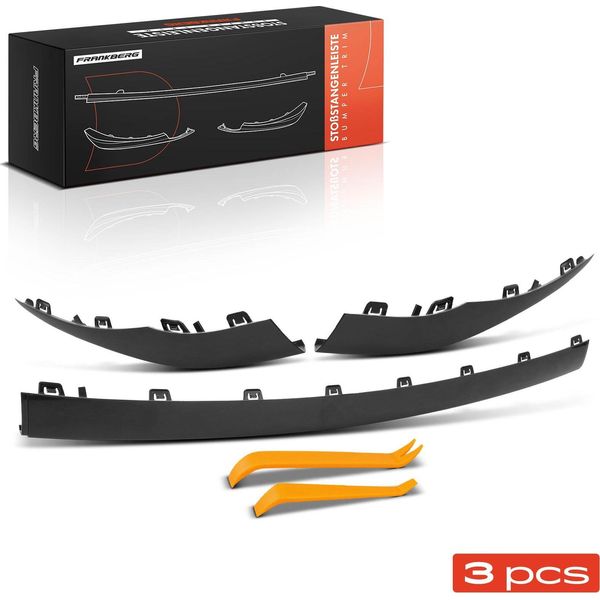 Frankberg 3X Assetto Striscia Paraurti Anteriore Sinistra Destra Centro Per Mercedes-Benz Classe C W205 3.0L 4.0L 2014-2021-image