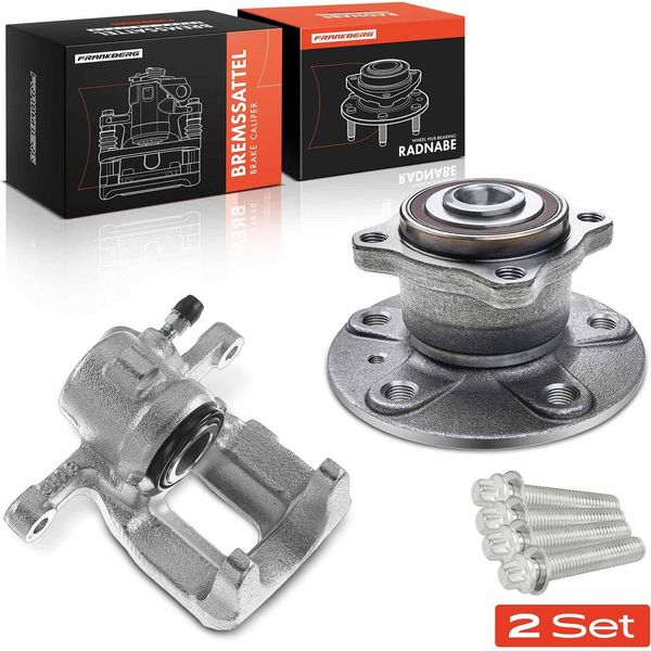 Frankberg 1X Pinza Freno + 1X Mozzo Ruota Asse Posteriore Destro Per Mercedes-Benz Classe A W169 B W245 2004-2012-image
