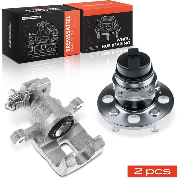 Frankberg 1X Pinza Freno + 1X Mozzo Ruota Asse Posteriore Sinistra Per Kia Picanto JJ10E 1.0L 1.1L 2005-2011-image