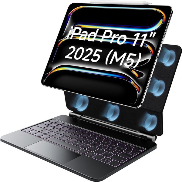 Keyboard For Ipad Pro 11 2024–2025 With Touchpad Hou Qwertz Black-image