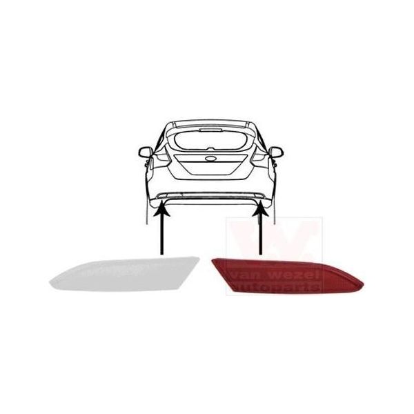 Van Wezel Riflettore Destro (1945940) Per Focus Iii Ford | Riflettore,-image