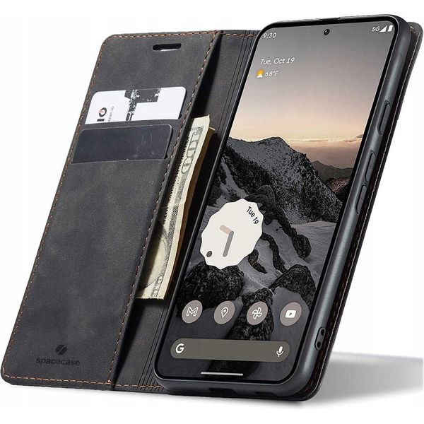 Spacecase Custodia Flip A Portafoglio Per Google Pixel 9A Nero-image