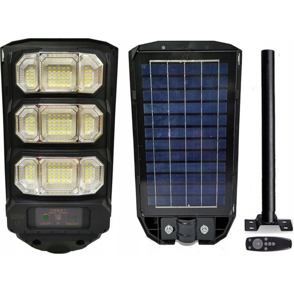 Lampione Solare A Led Per Esterni, Potente, 500 W, Lanterna Da Giardino, Altezza-image
