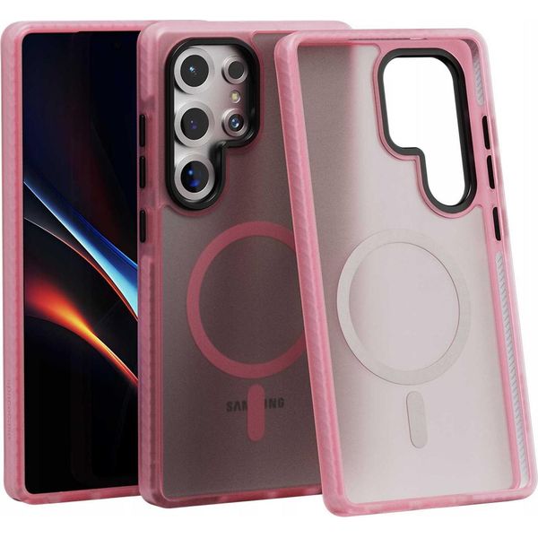 Custodia Magnetica Per Magsafe Spacecase Hybrid Fusion Mag Per Galaxy S25 Ultra Pink-image