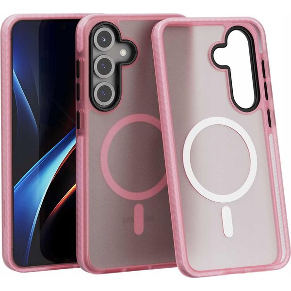Custodia Magnetica Per Magsafe Spacecase Hybrid Fusion Mag Per Galaxy S25+ Rosa-image