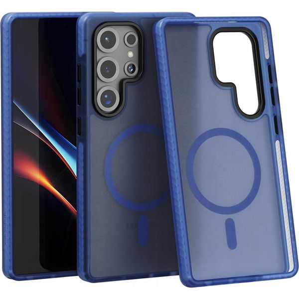 Custodia Magnetica Per Magsafe Spacecase Hybrid Fusion Mag Per Galaxy S25 Ultra Blue-image