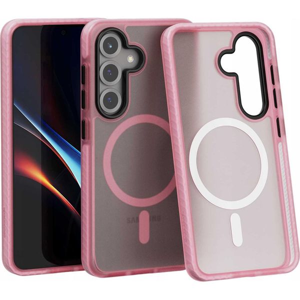 Custodia Magnetica Per Magsafe Spacecase Hybrid Fusion Mag Per Galaxy S25 Rosa-image