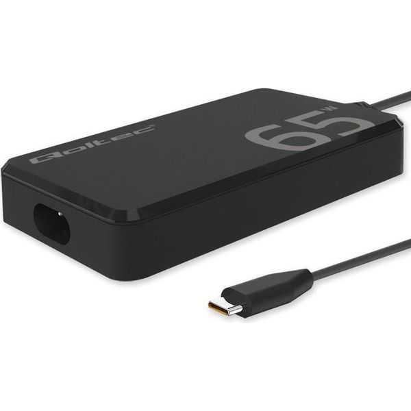 Qoltec Charger 65W Pd 5V 20V 3.25A Usb C 3.1-image