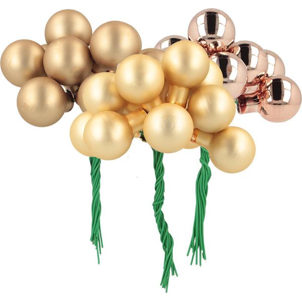 Eleganti Mini Baubles Decorativi In Vetro Per Decorazioni Natalizie, 140 Pezzi-image