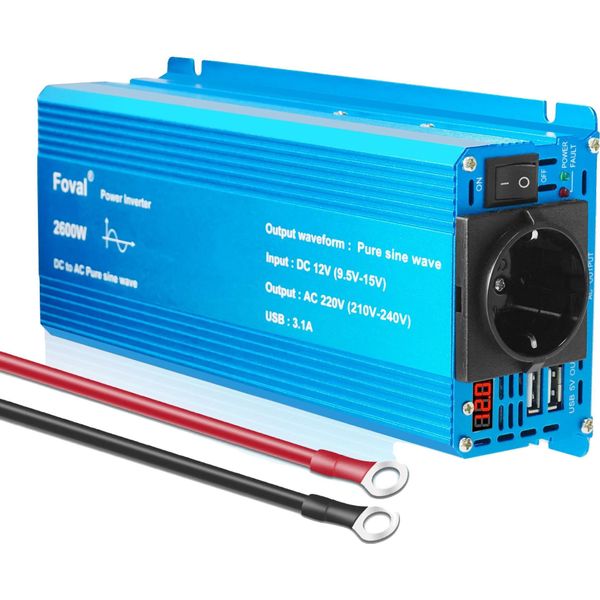 Inverter, Onda Sinusoidale Pura, Alta Efficienza, Potenza Di Picco 2600W-image