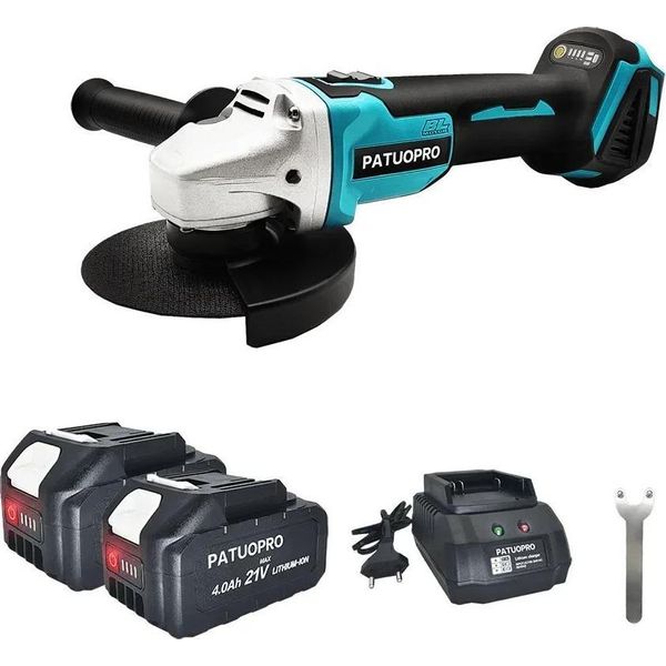 Smerigliatrice Angolare, Motore Brushless, Impugnatura Ergonomica, Batteria 2PCS 40Ah, Eu-image