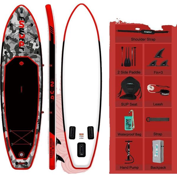 Tavola Sup Gonfiabile, Design Kayak Convertibile, Con Doppia Pagaia, SUPFW10B-image
