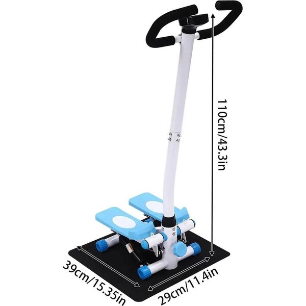Stepper Fitness, Resistenza Regolabile Fino A 150 Kg, Design Compatto, Nero-image
