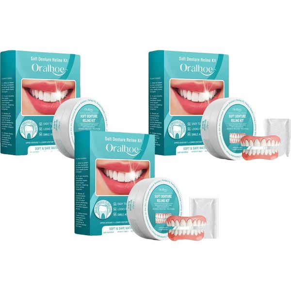 Set Per Protesi In Silicone, Riparazione Temporanea Dei Denti, Vestibilità Comoda, A3PCS-image