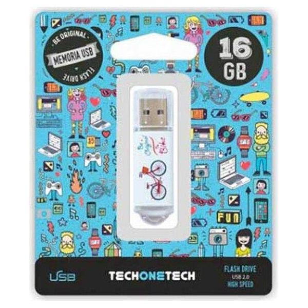 Unità Flash Usb 2.0 Tech One Tech Be Bike Da 16 Gb-image