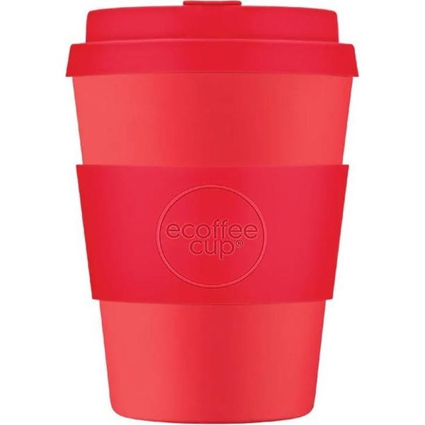 Ecoffee Cup Meridian Gate Pla - Tazza Da Viaggio 350 Ml - Silicone Rosso-image