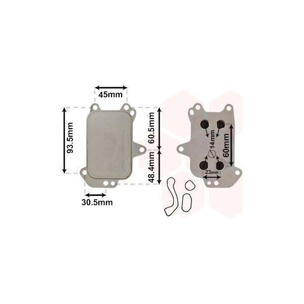Van Wezel 09013703 - Radiatore Olio Oe 9804281280 Per Jumpy (V), DS5, DS4, DS3, C4 Picasso Ii, C4 Ii (Nc), C4 G-Picasso Ii (Da, De), C4 Cactus, C3 Picasso (Sh), C3 Iii (Sx), C3 Ii (Sc), C3 Aircross Ii (2C, 2R), C-Elysee (Dd), Berlingo, DS5 (Kf), DS4 (Nx), Crossland X, Combo (K9), Traveller (V), Rifter, Partner Tepee, Partner (K9), Partner, Expert (V), 508 (8E), 508 (8D), 5008 Ii, 5008 I, 308 Sw Ii-image