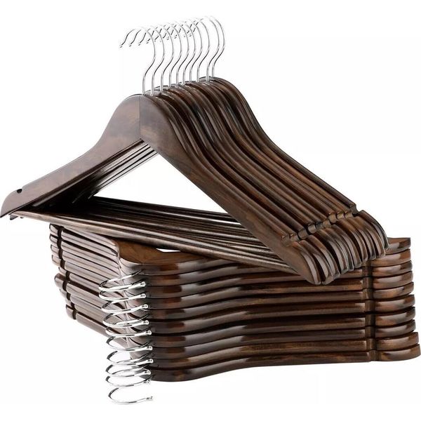 In And Outdoormatch Appendiabiti Earline Cleveland - 20 Pezzi Marrone - Girevole A 360 Gradi - Appendiabiti - Antiscivolo - 44,5 X 23 X 1,2 Cm-image