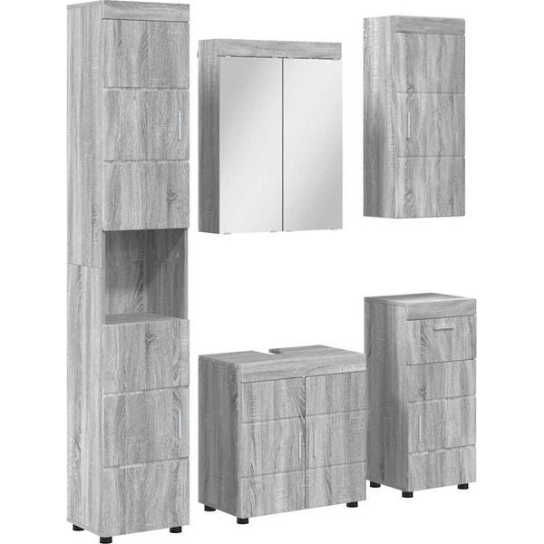 Syfax™ Set Di Mobili Per Il Bagno Con Cassetto Tulum Grigio Sonoma-image