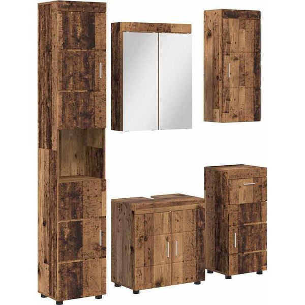 Syfax™ Set Di Mobili Per Il Bagno Con Cassetto Tulum Legno Vecchio-image