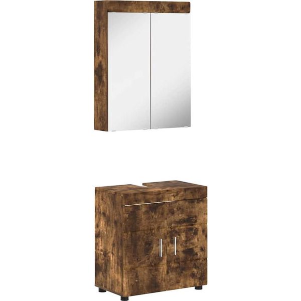Syfax™ Set Di Mobili Per Il Bagno Tulum Rovere Fumé Legno Multistrato-image