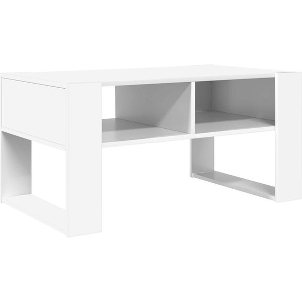 Syfax™ Tavolino Da Salotto Bianco 92 X 53 X 45 Cm Legno Multistrato-image