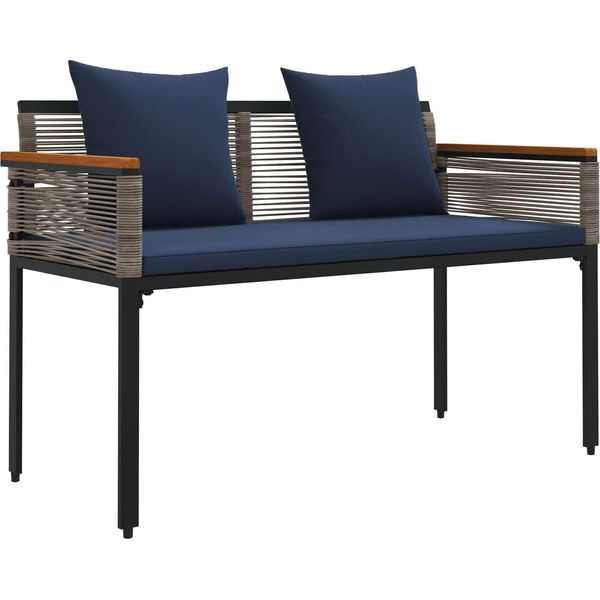 Syfax™ Panchina Da Esterno Grigio E Blu Navy 117 X 54 X 74.5 Cm-image
