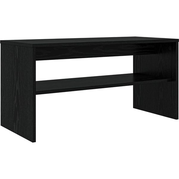 Syfax™ Mobile Tv Rovere Nero 80 X 35 X 40 Cm Legno Multistrato-image