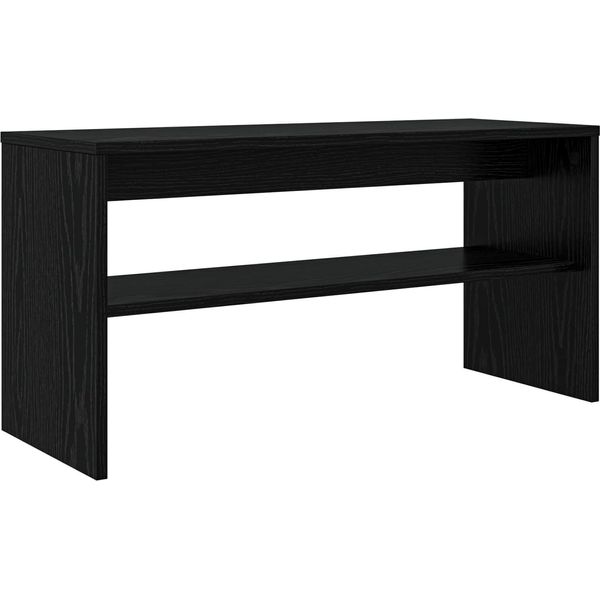 Mobile Tv Vidaxl Look Rovere Nero 80 X 30 X 40 Cm Materiale A Base Di Legno-image