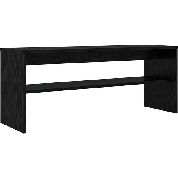 Syfax™ Mobile Tv Rovere Nero 100 X 30 X 40 Cm Legno Multistrato-image