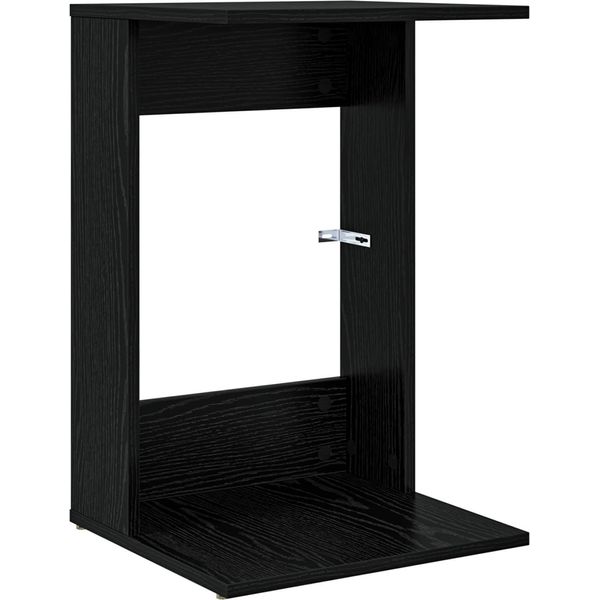 Syfax™ Tavolo Laterale Rovere Nero 40 X 38 X 62,5 Cm Legno Multistrato-image