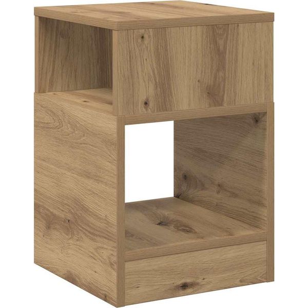 Syfax™ Tavolino Rovere Artigianale 30,5 X 30 X 45 Cm Legno Multistrato-image