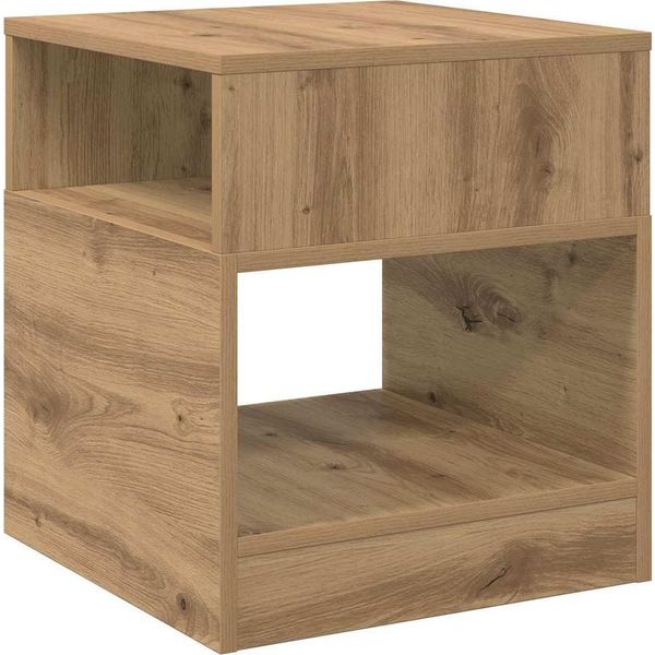 Syfax™ Tavolino Rovere Artigianale 40,5 X 40 X 45 Cm Legno Multistrato-image