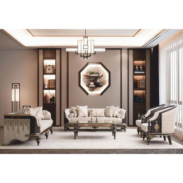 Casa Padrino Set Da Salotto Barocco Beige / Marrone / Oro - Mobili Barocchi-image