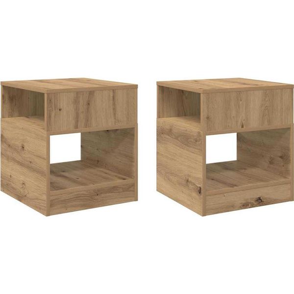 Syfax™ Tavolino 2 Pcs Rovere Artigianale 40,5 X 40 X 45 Cm-image