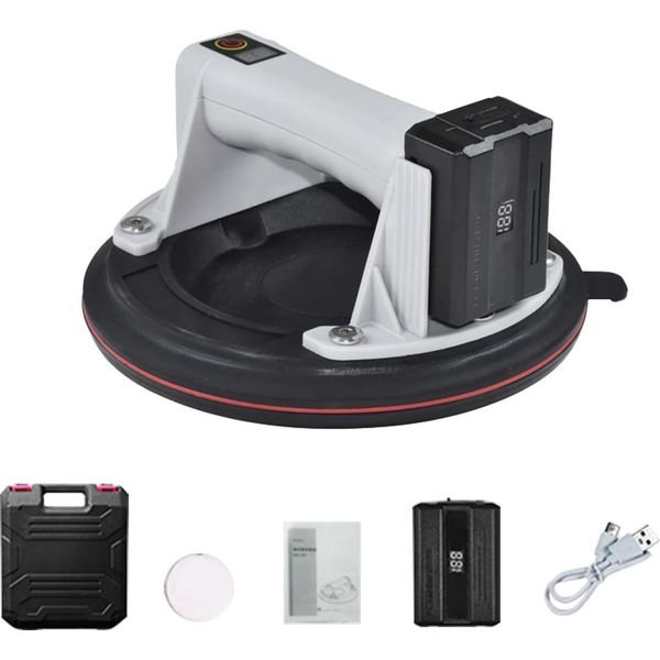 Sollevatore A Ventosa, Capacità Di Carico 200 Kg, Ricaricabile Via Usb, Con 1 Batteria-image