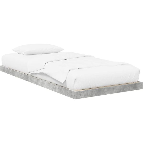 Vidaxl Base Letto In Cemento Grigio 86,5 X 200 Cm Materiale Ligneo-image