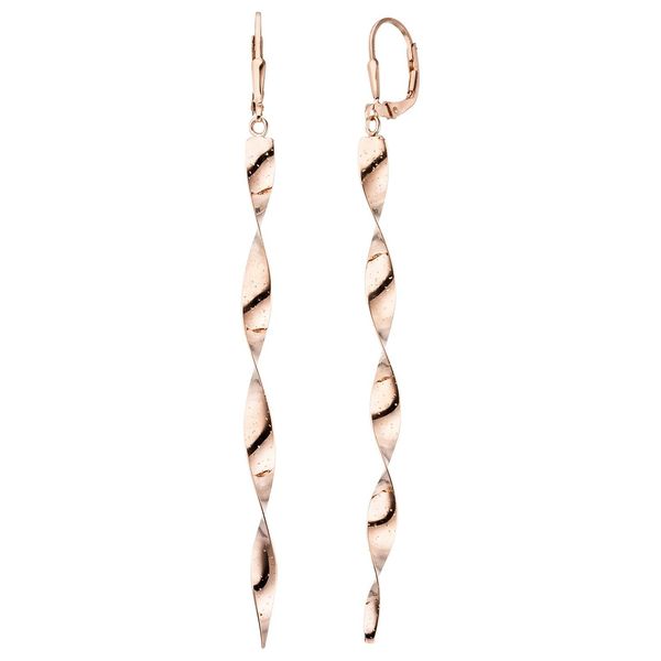 Paar OhrhäNger Jobo "Spirale", Rosa (RoséGoldfarben), Ohrringe, Damen, Silber 925 (Sterlingsilber), 925 Silber RoséGold Vergoldet-image