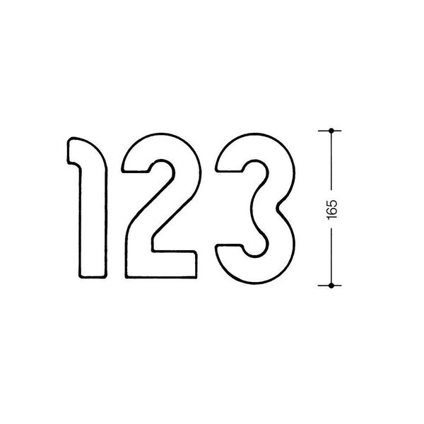 Numero Civico Numero 1 Speciale Poliammide 99 Bianco Puro 165Mm D.33Mm Hewi-image