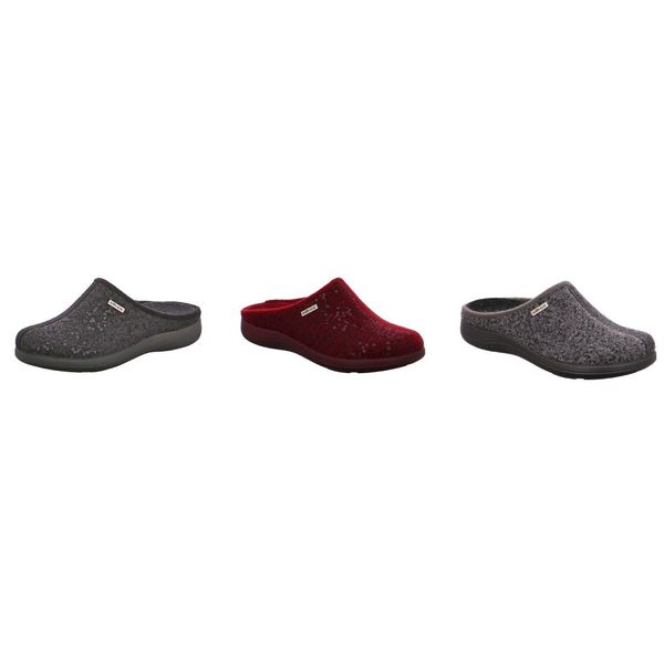 Rohde 6550 Bari Scarpe Donna Pantofole Pantofole Morbido Feltro Larghezza G , Dimensione:40 Eu, Colore:Grigio-image