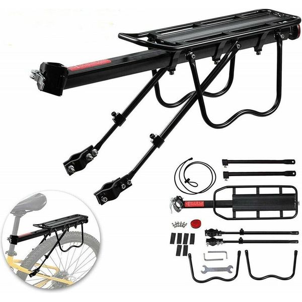 Wisfor Portapacchi In Alluminio Per Bicicletta Max 50KG Per Mountain Bike Portapacchi 24" 26"" 29"" Regolabile Leva Sgancio Rapido Reggisella"-image