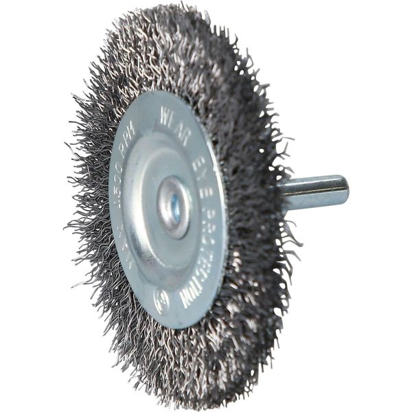 Brilliant Tools BT103107 Spazzola A Disco, Ø 75 Mm Con Supporto Da 6 Mm-image