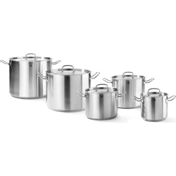 Pentola Alta Con Coperchio, Hendi, Kitchen Line, 45L, ⌀400X(H)360Mm-image
