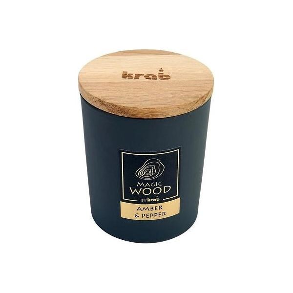 Candela Nohel Garden In Vetro Magic Wood Amber Pepper Profumata 300G-image
