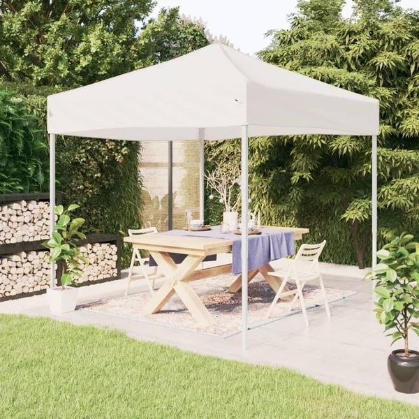 The Living Store Tenda Per Feste Pieghevole Bianca 3X3 M-image