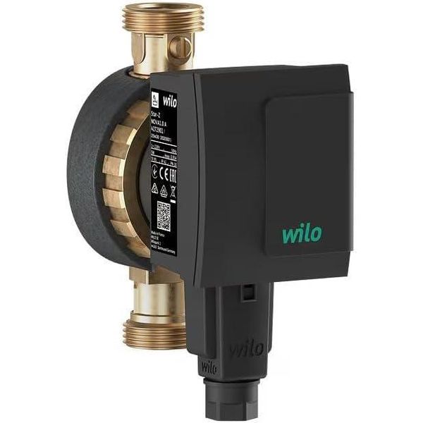 Pompa Di Circolazione Wilo Star-Z Nova 1.0 A Pompa Di Ricircolo | Lunghezza 138 Mm | 5 W | Versione A Rotore Bagnato | Per Acqua Potabile-image