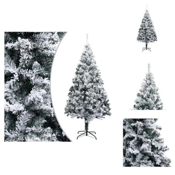 Vidaxl Albero Di Natale Artificiale Con Neve Verde 180 Cm Pvc - Alberi Di Natale-image