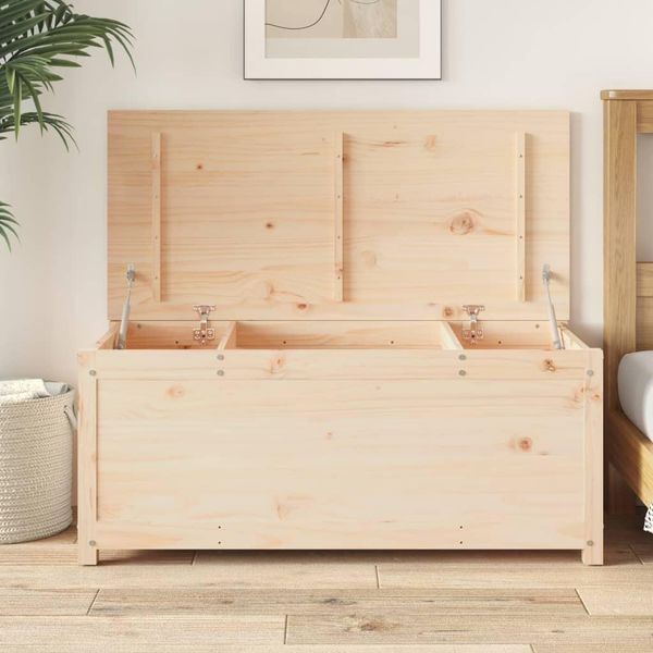 Vidaxl Cassapanca 110X50X45,5 Cm In Legno Di Pino Massiccio - Cassapanca - Cassapanca - Cassetta Portaoggetti - Cassetta Porta Attrezzi-image