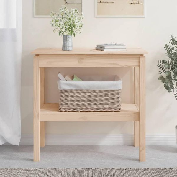Vidaxl Tavolo Consolle 80X40X75 Cm In Pino Massiccio - Tavolo Consolle - Tavoli Consolle - Tavolo - Tavolo Da Corridoio-image